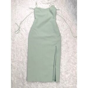 5 à 7 Cinq Sept Dress‎ Mint Green Cairen Silk-Trimmed Stretch Midi Dress Size 0